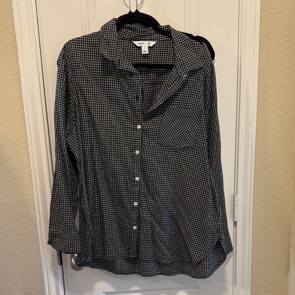 Black and White Checkered Men's Shirt